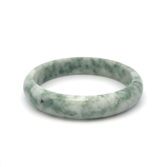 Natural Jade Gemstone Bangle Bracelet Size 7.5 inches - Picture 6 of 6